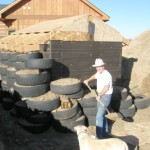 I used earth filled discarded tires on the second cellar